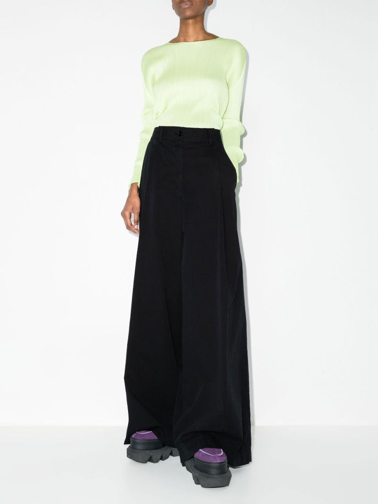 Pamplona Wide Leg Cotton Trousers