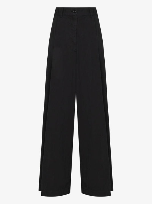 Pamplona Wide Leg Cotton Trousers