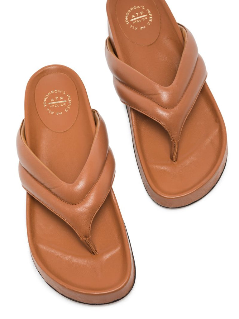 Brown Bellano 20 Flatform Leather Sandals