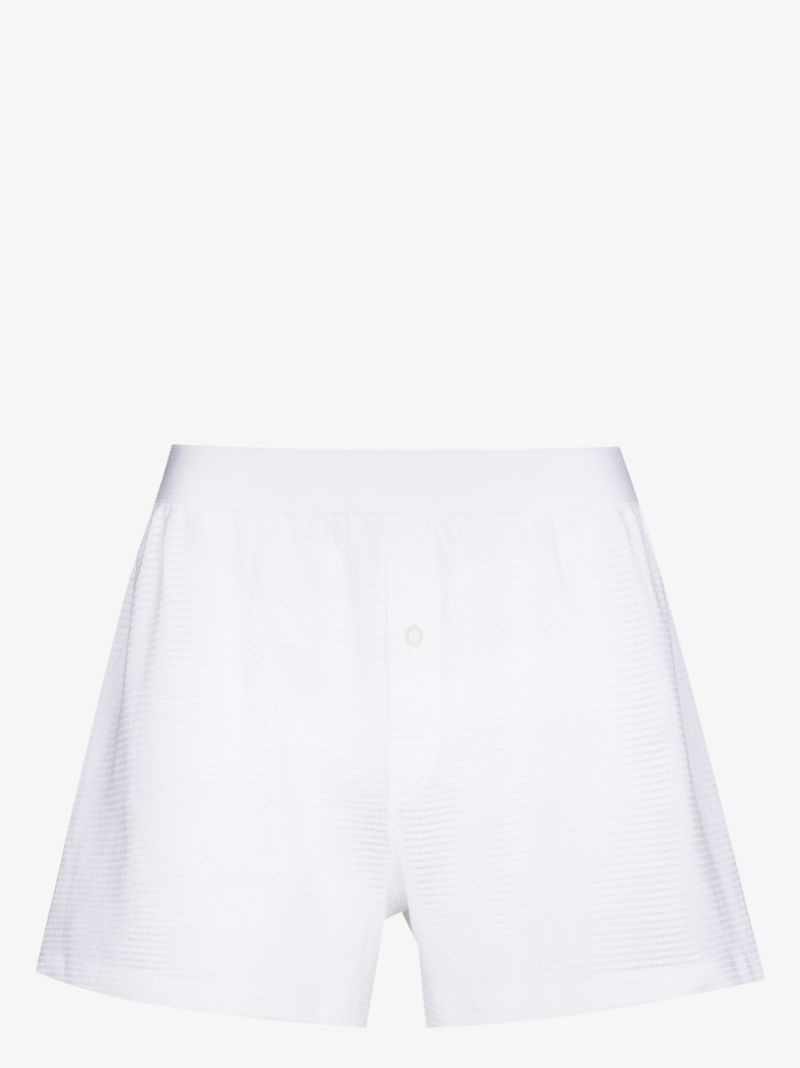Buttoned Cotton Boxer Shorts