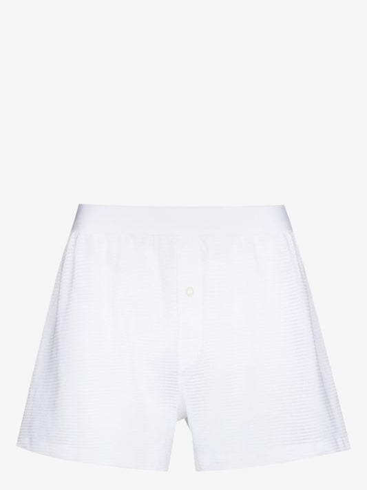 Buttoned Cotton Boxer Shorts
