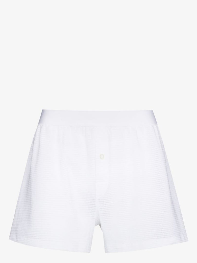 Buttoned Cotton Boxer Shorts