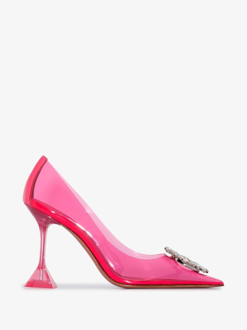 Pink Begum Glass 95 Crystal Pumps