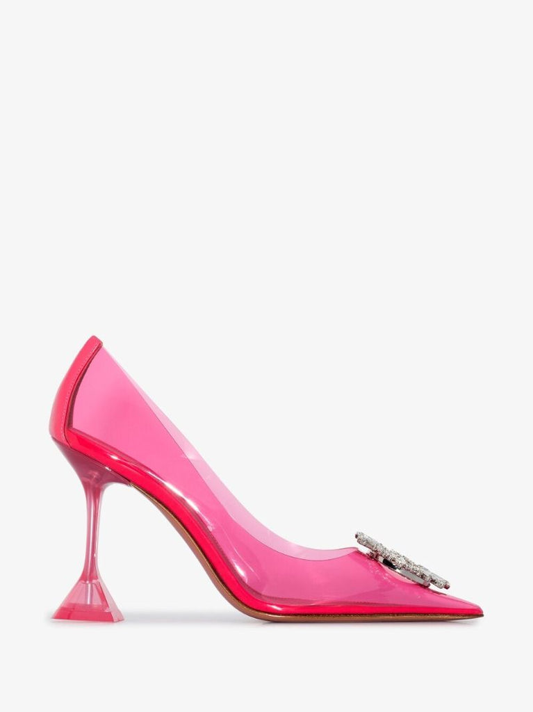 Pink Begum Glass 95 Crystal Pumps