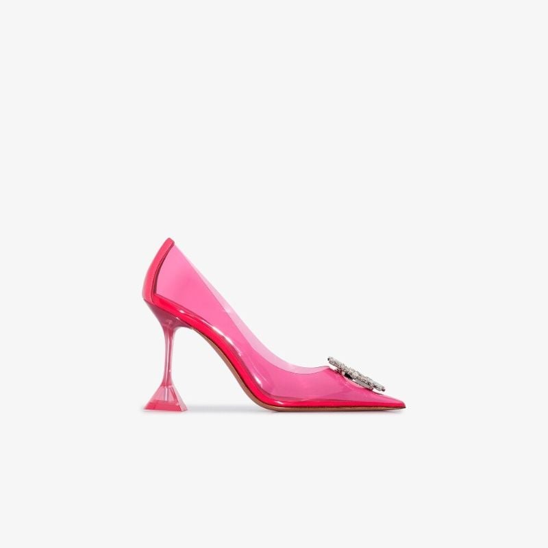 Pink Begum Glass 95 Crystal Pumps