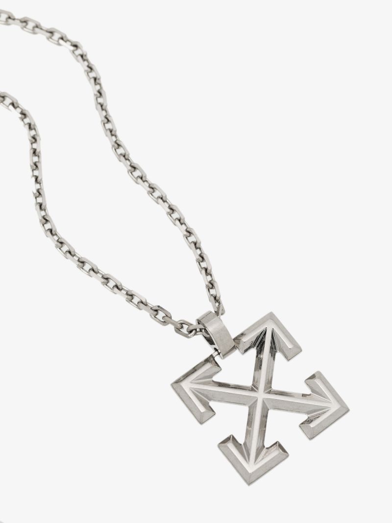 Silver Tone Classic Arrows Necklace