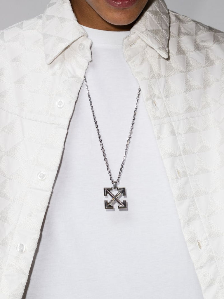Silver Tone Classic Arrows Necklace
