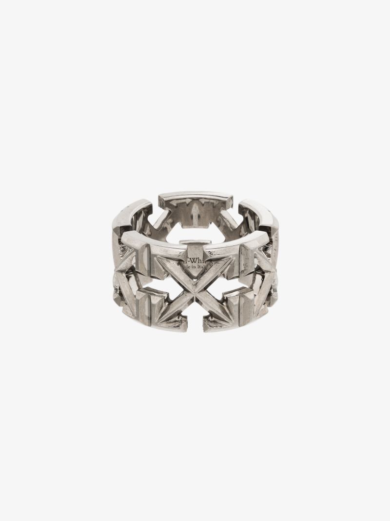 Silver Tone Classic Arrows Ring