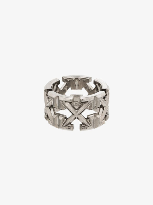 Silver Tone Classic Arrows Ring