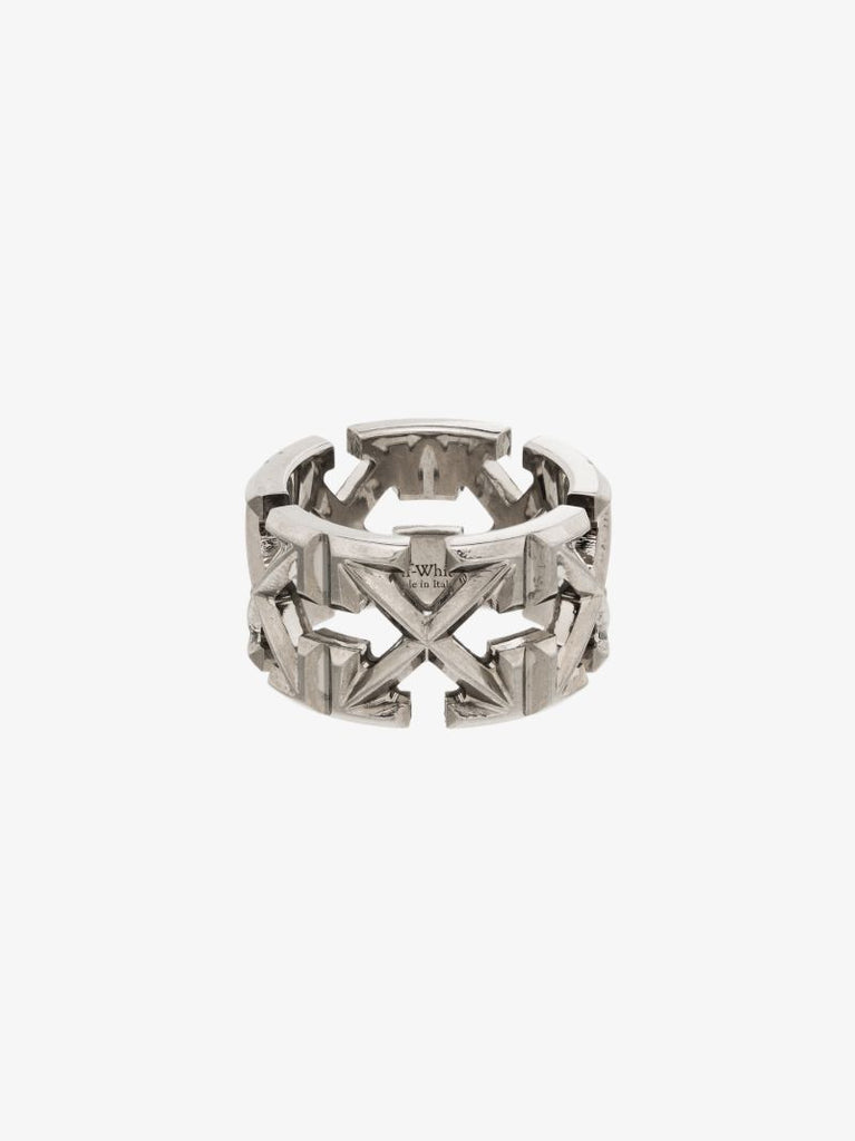 Silver Tone Classic Arrows Ring