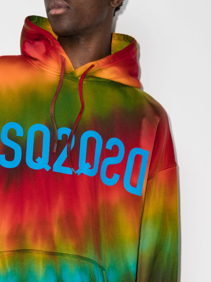 Mirrored Logo Tie-dye Hoodie