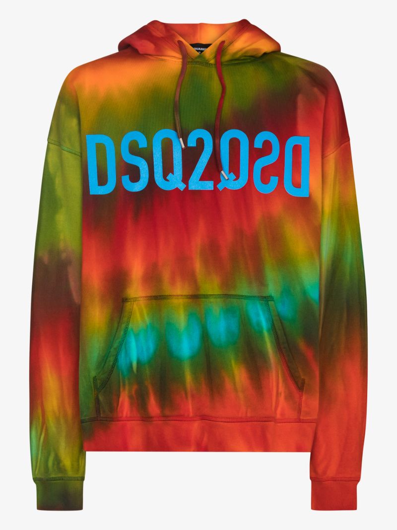 Mirrored Logo Tie-dye Hoodie