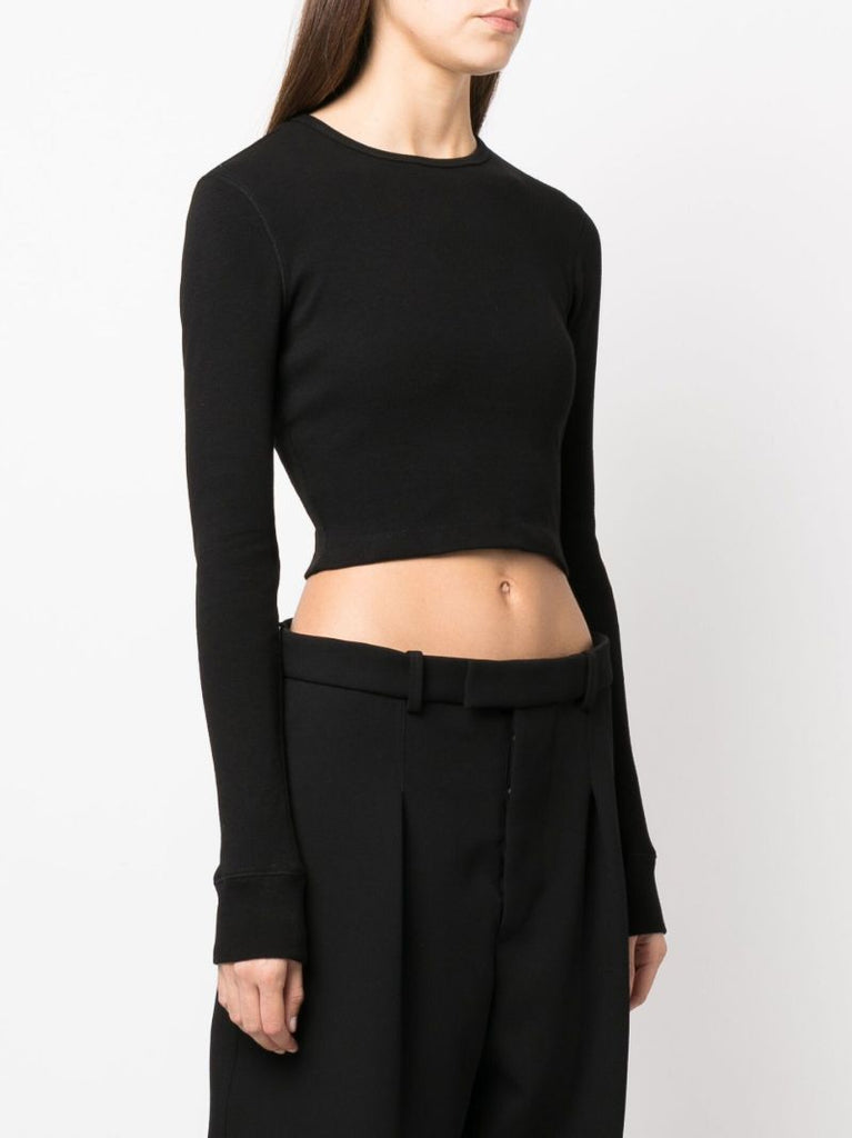 X Hailey Bieber Black Thermal Top