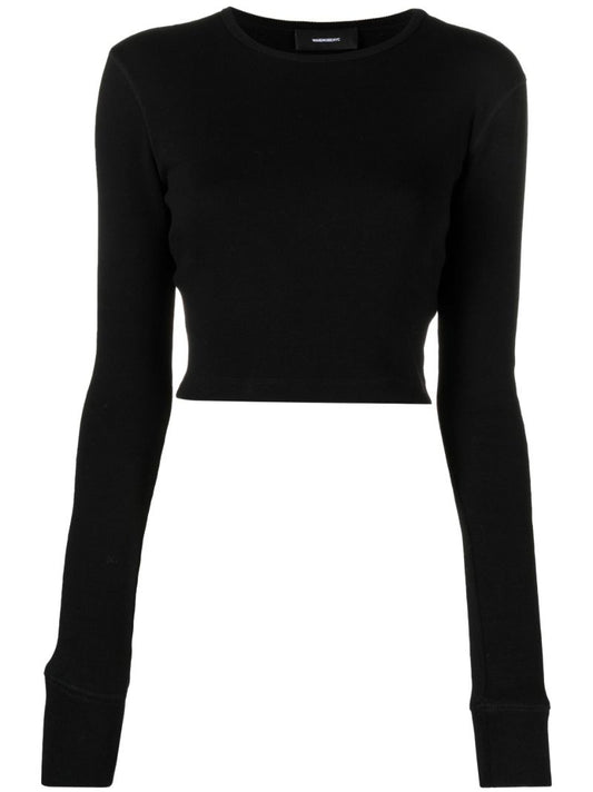 X Hailey Bieber Black Thermal Top