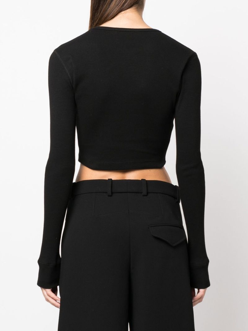 X Hailey Bieber Black Thermal Top