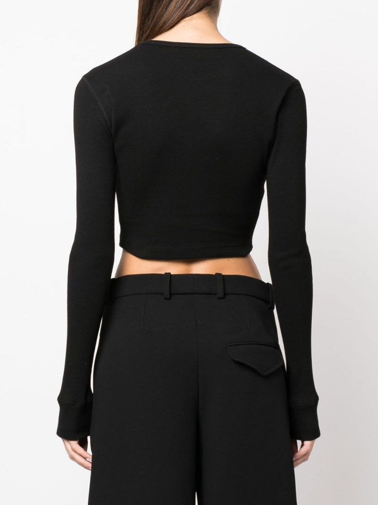 X Hailey Bieber Black Thermal Top