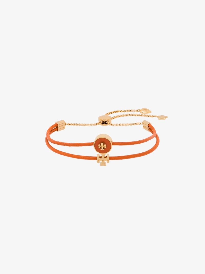 Orange Kira Leather Slider Bracelet