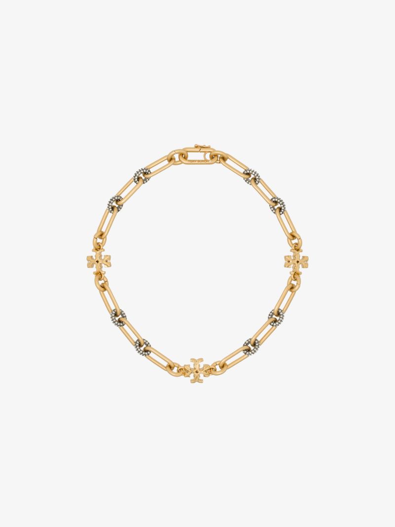 Gold Tone Roxanne PavÃ_x0083_Â© Chain Necklace