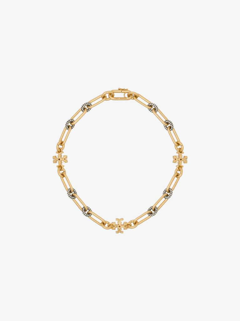 Gold Tone Roxanne PavÃ_x0083_Â© Chain Necklace