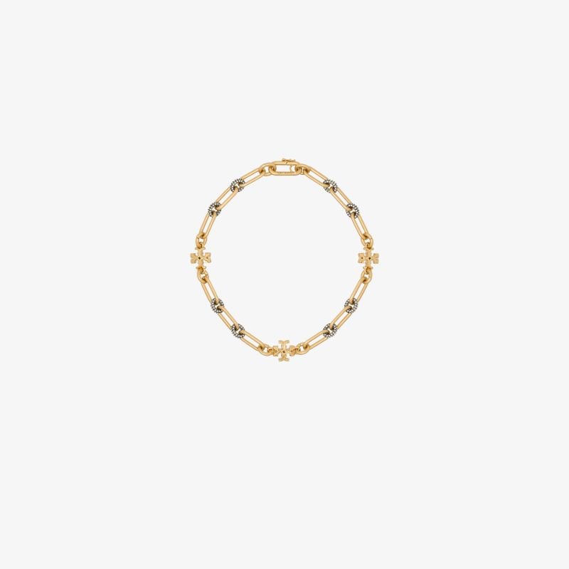 Gold Tone Roxanne PavÃ_x0083_Â© Chain Necklace