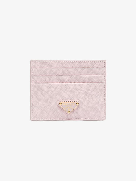 Pink Logo Leather Card Holder