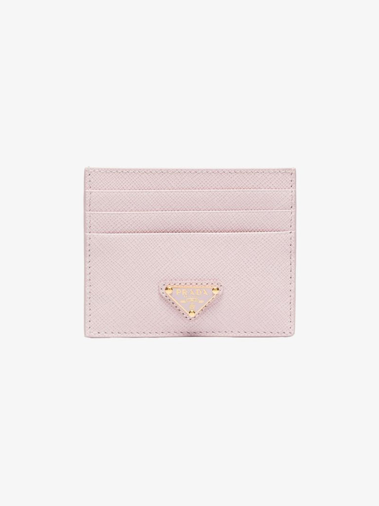 Pink Logo Leather Card Holder