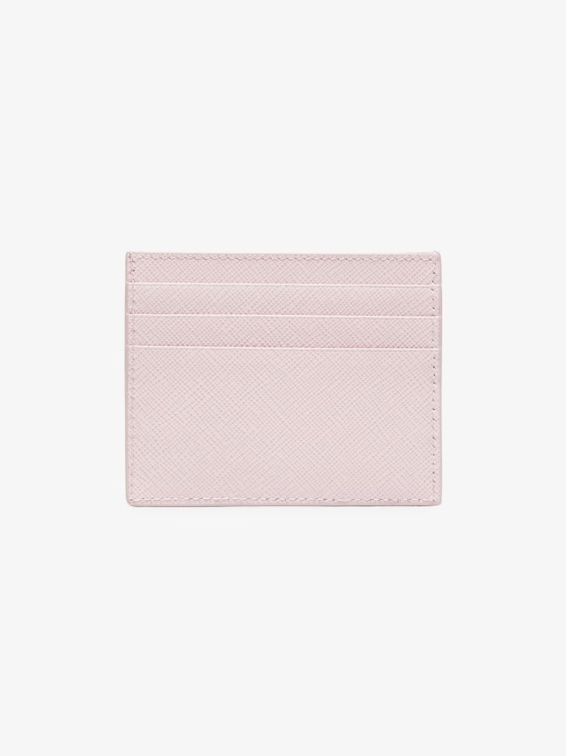 Pink Logo Leather Card Holder