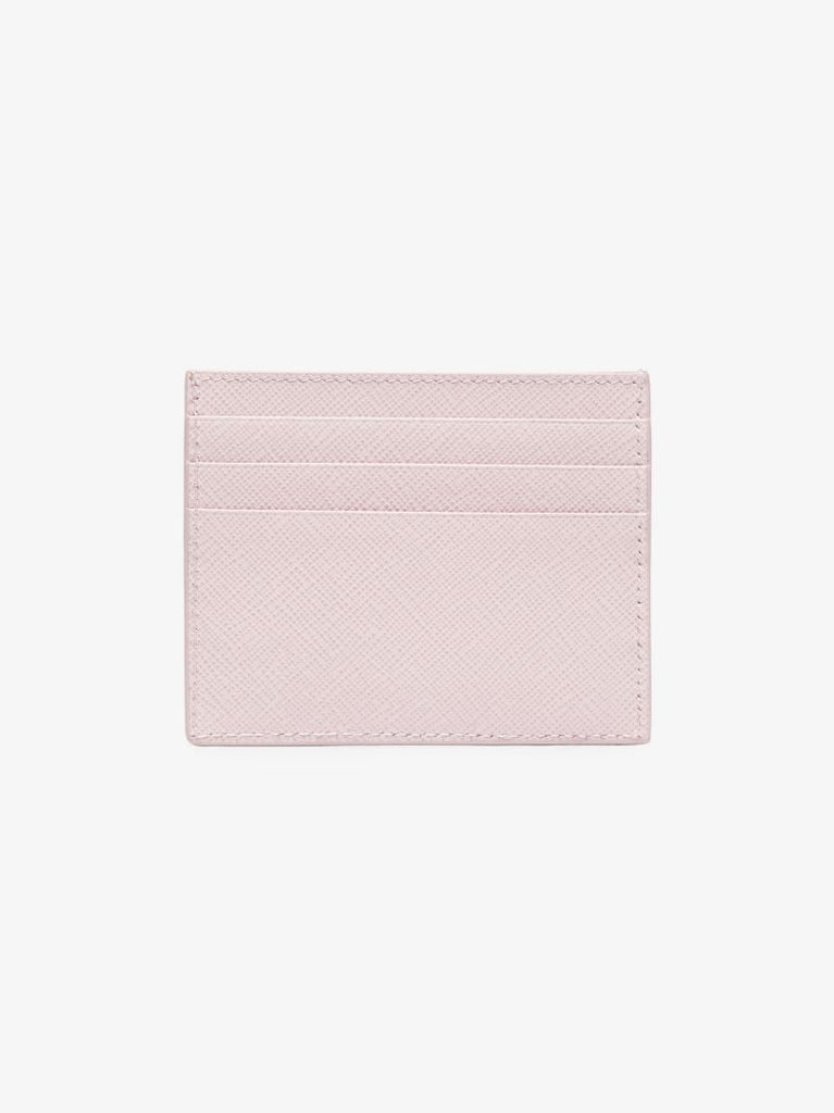 Pink Logo Leather Card Holder