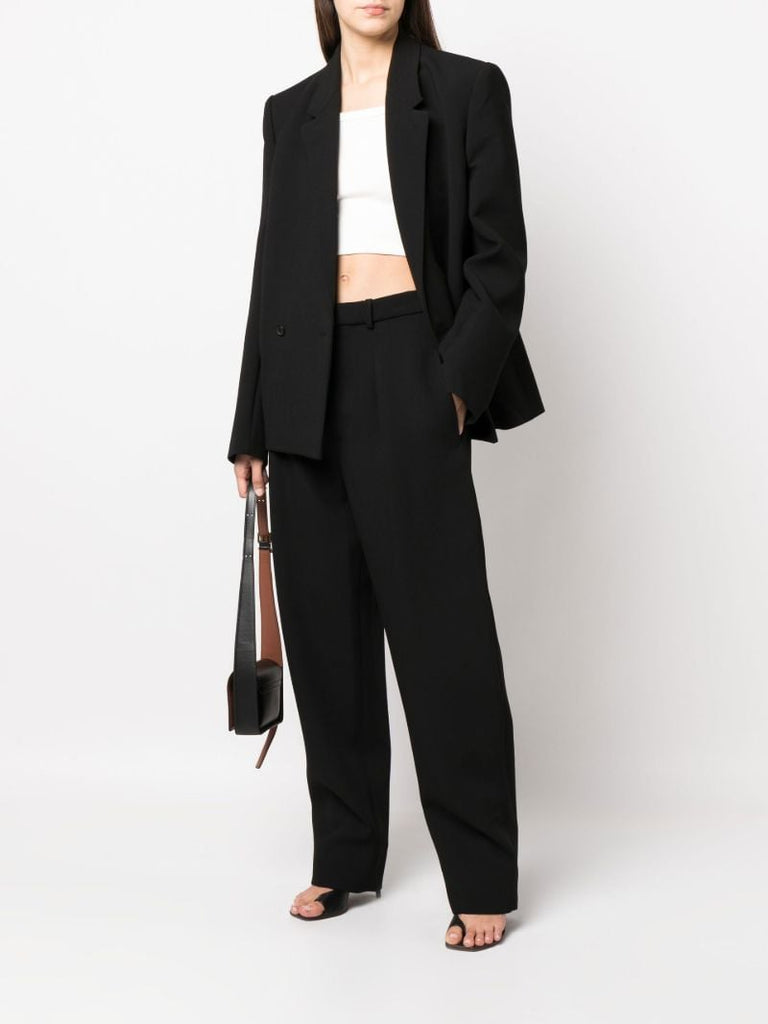 X Hailey Bieber Black Wool Trousers