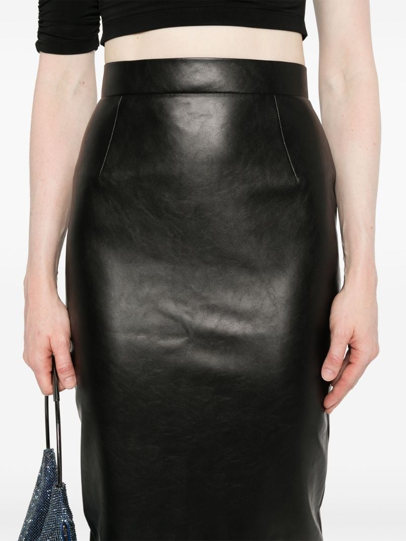 Faux Leather Midi Skirt