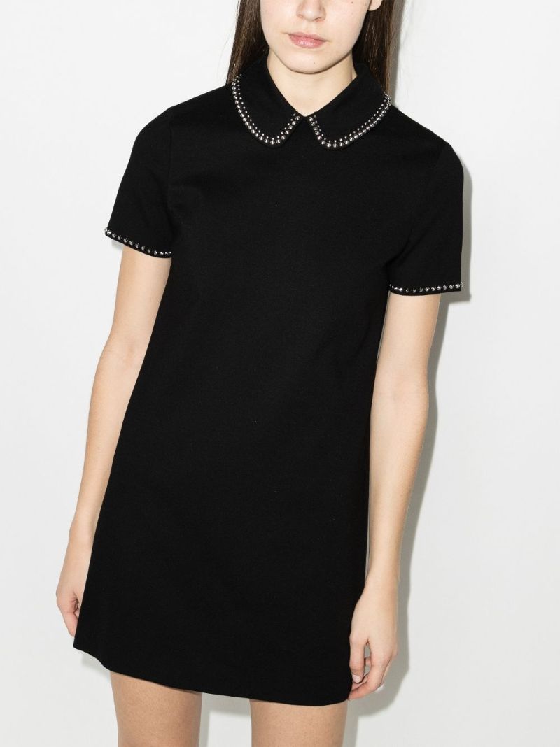 Studded Collar Mini Dress