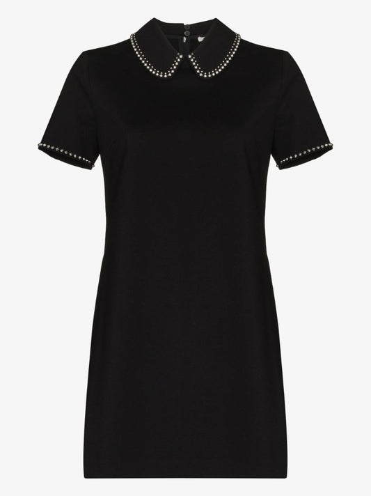 Studded Collar Mini Dress