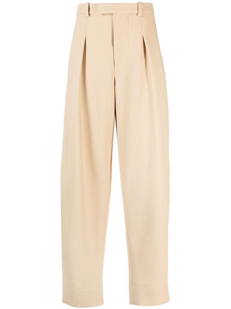 X Hailey Bieber Neutral Wool Trousers