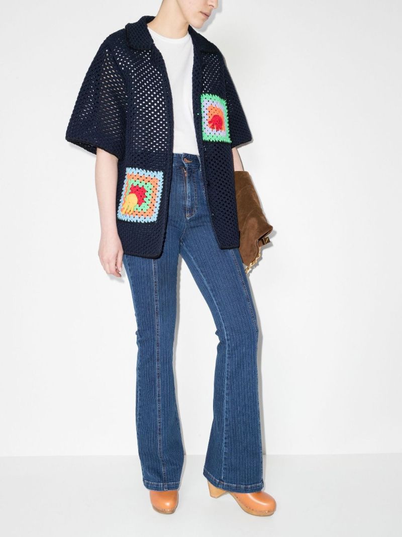 Emily Striped Flared Jeans