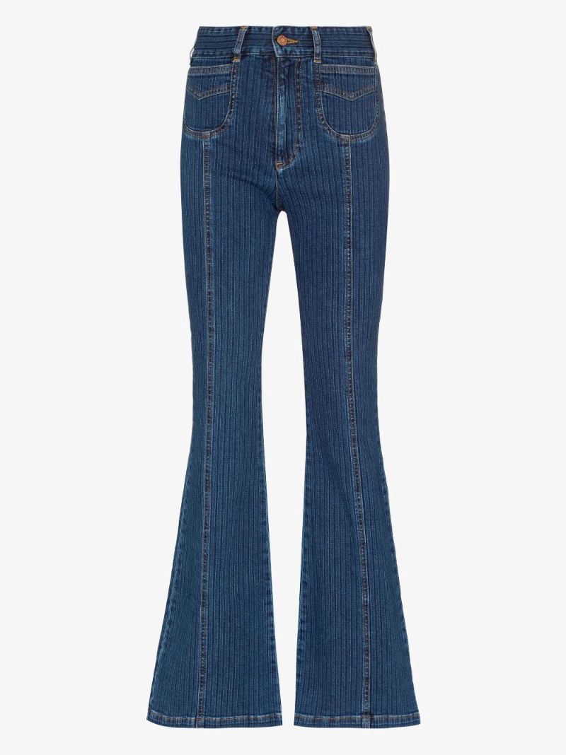 Emily Striped Flared Jeans