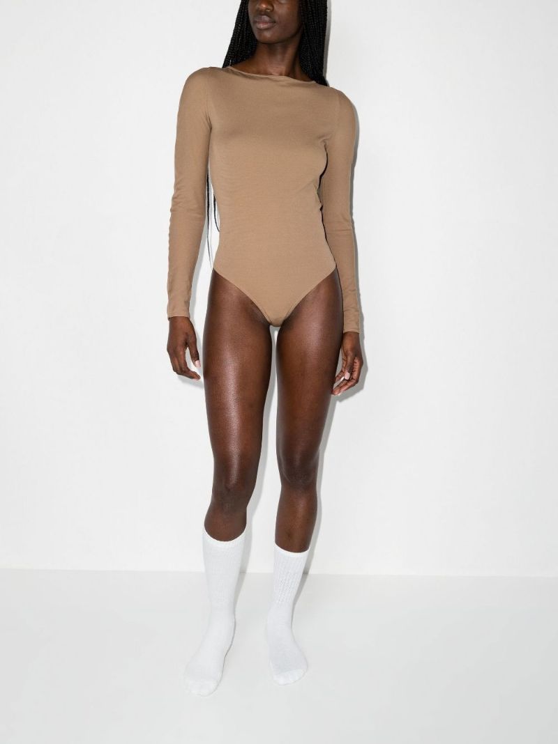 Brown the Back-cut-out Bodysuit