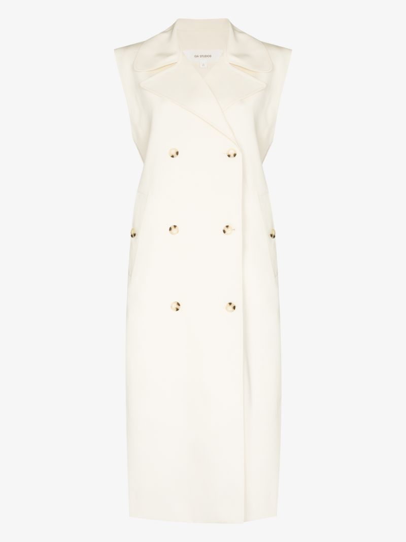 Sleeveless Double-breasted Coat