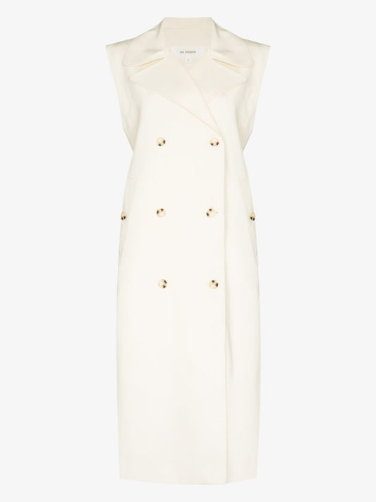 Sleeveless Double-breasted Coat