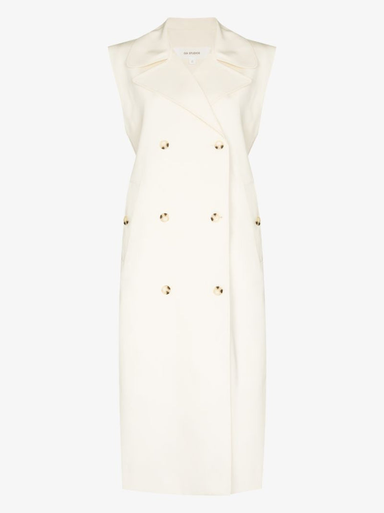 Sleeveless Double-breasted Coat
