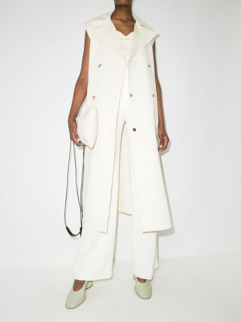 Sleeveless Double-breasted Coat