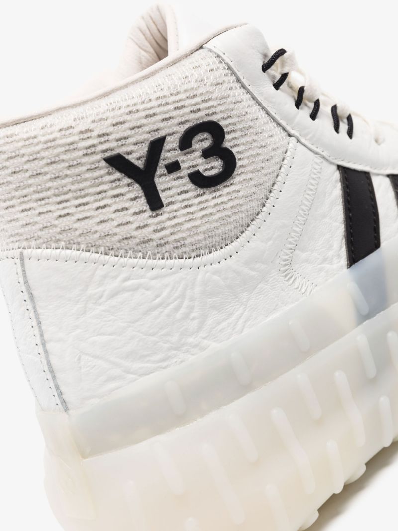 White Gr.1p High Top Leather Sneakers
