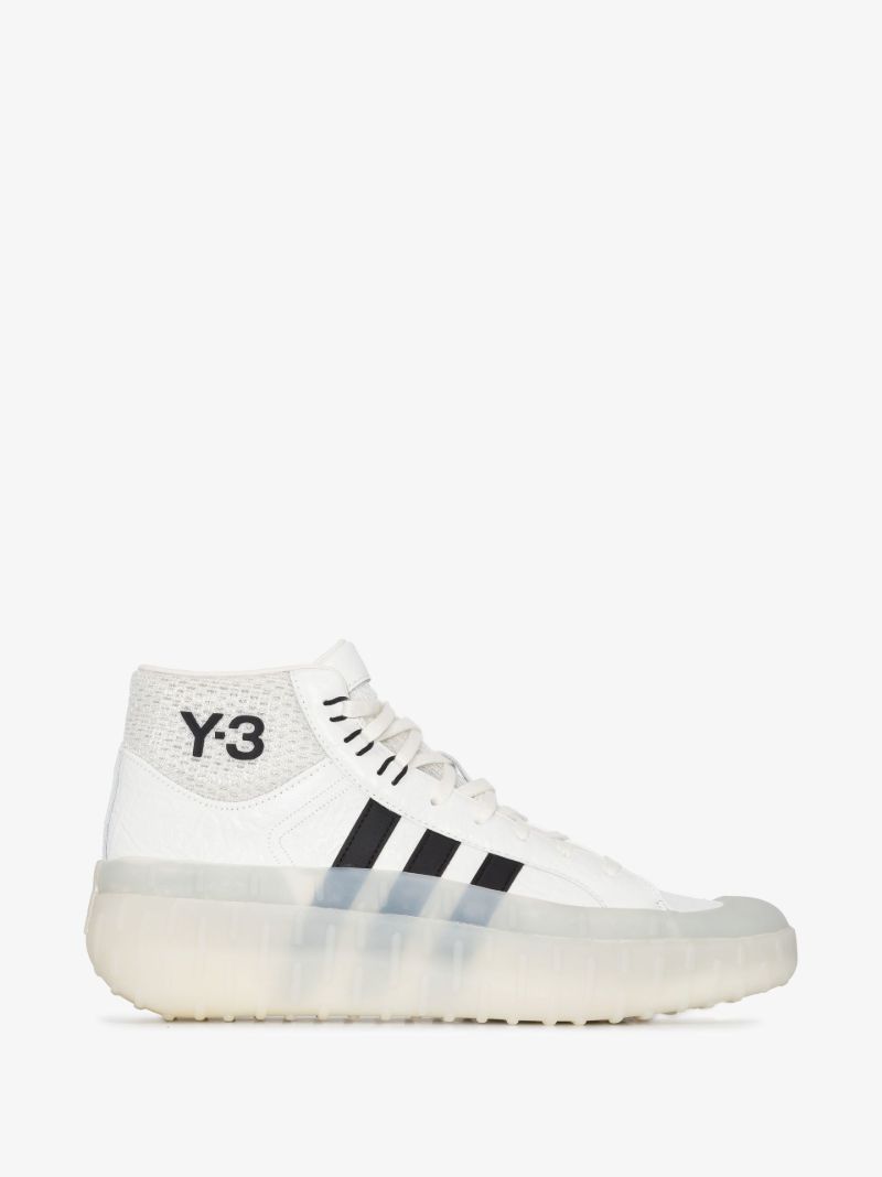 White Gr.1p High Top Leather Sneakers