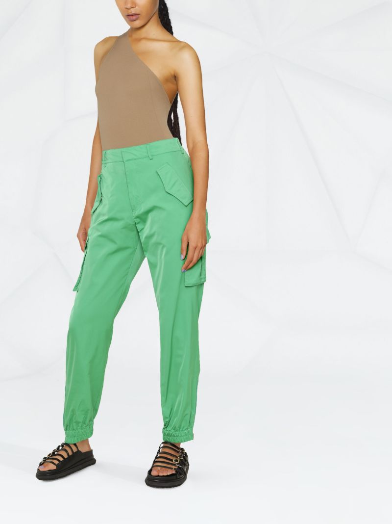Neutral One Shoulder Asymmetrical Bodysuit