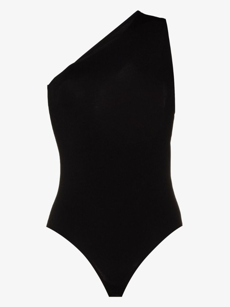 Black One Shoulder Bodysuit