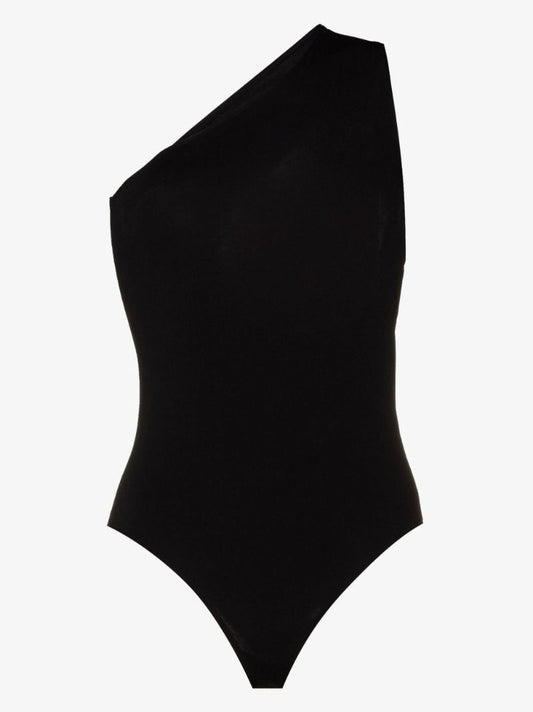 Black One Shoulder Bodysuit