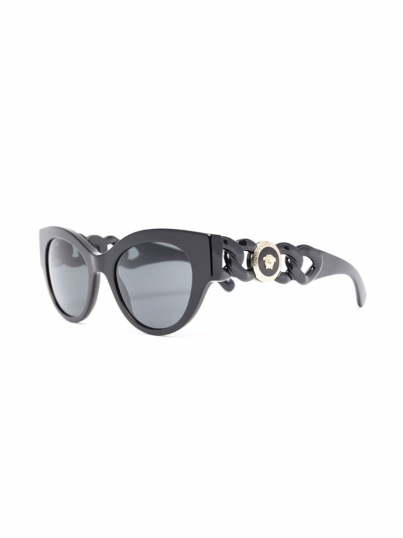 Black Medusa Chain Cat Eye Sunglasses