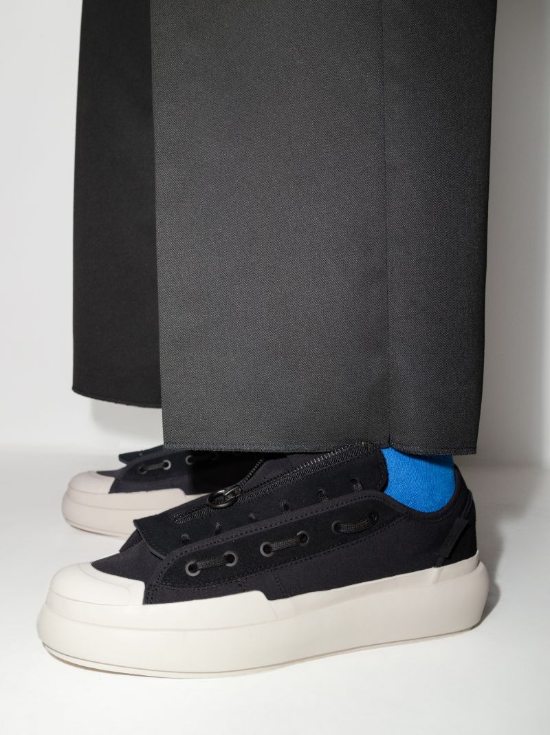 Black Ajatu Court Low Top Sneakers