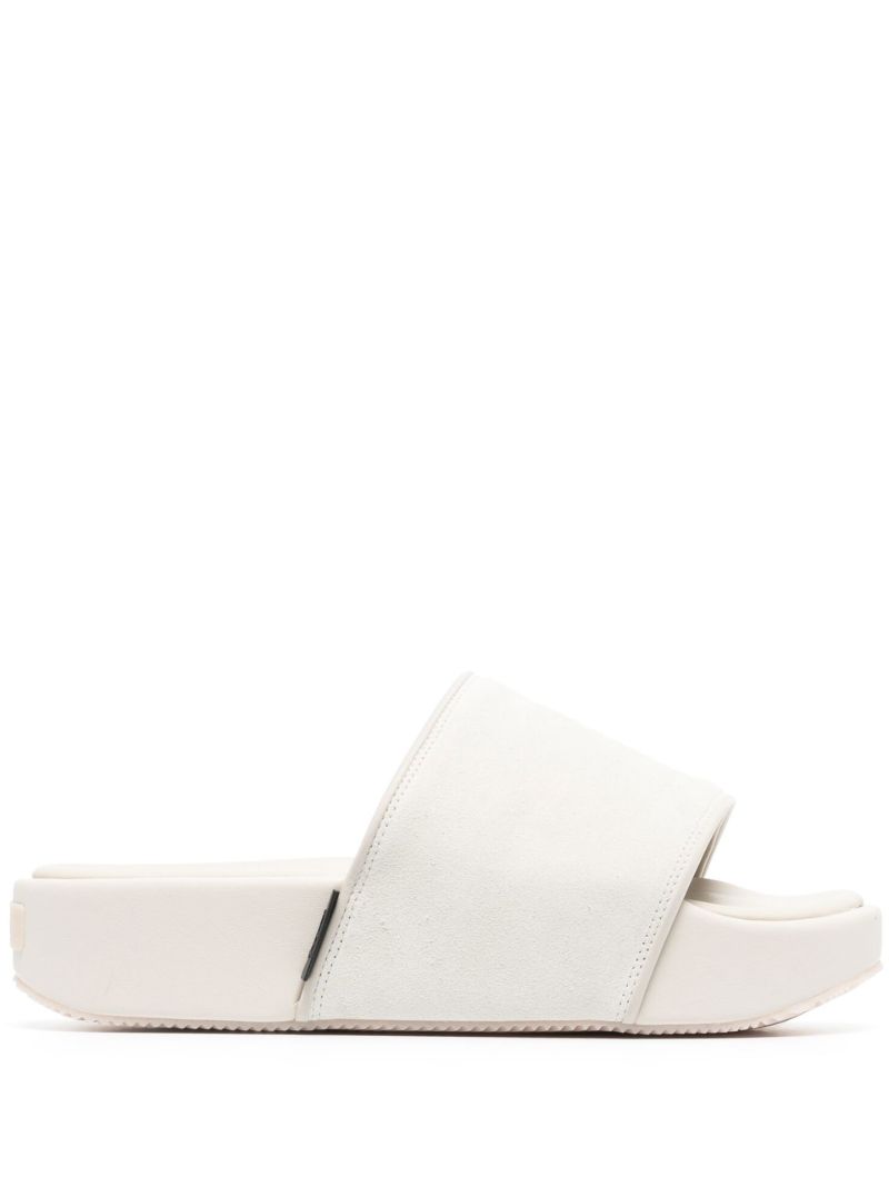 Neutral New Slide Chunky Leather Slides