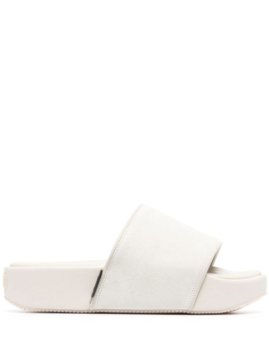 Neutral New Slide Chunky Leather Slides