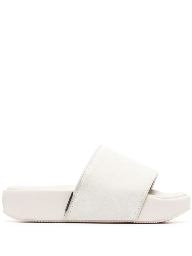 Neutral New Slide Chunky Leather Slides